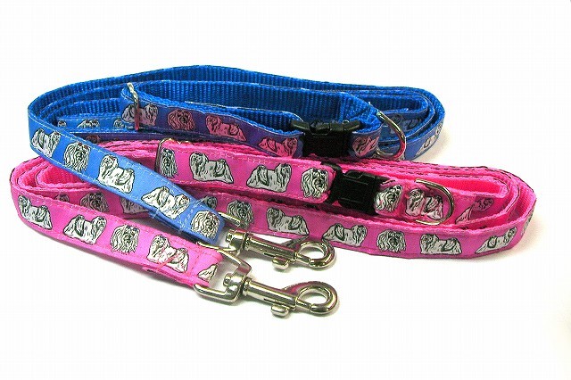 ダミエデザイン　小型犬　首輪　リード　セット　アズール ダミエデザイン 小型犬 首輪 リード セット アズール