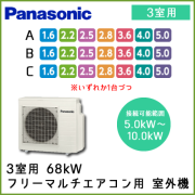 CU-3M682C2 パナソニック マルチ用 室外機 【3室用 5.0kW-10.0kWまで】