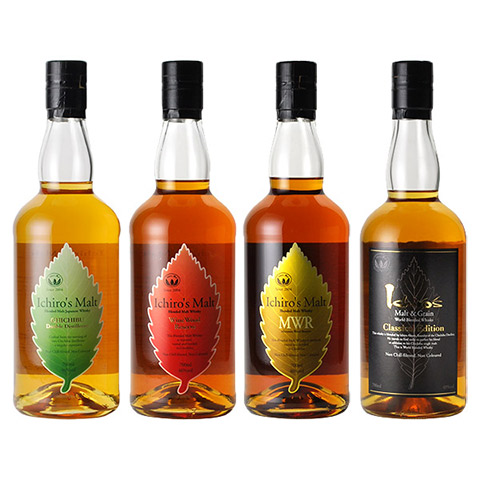 イチローズ ピュアモルト リーフシリーズ 各46%+クラシックエディション 48% 4本セット700ml 【ベンチャーウイスキー秩父蒸溜所】