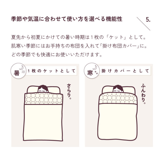 パシーマ ケットにもなる掛け布団カバー 210×210cm
