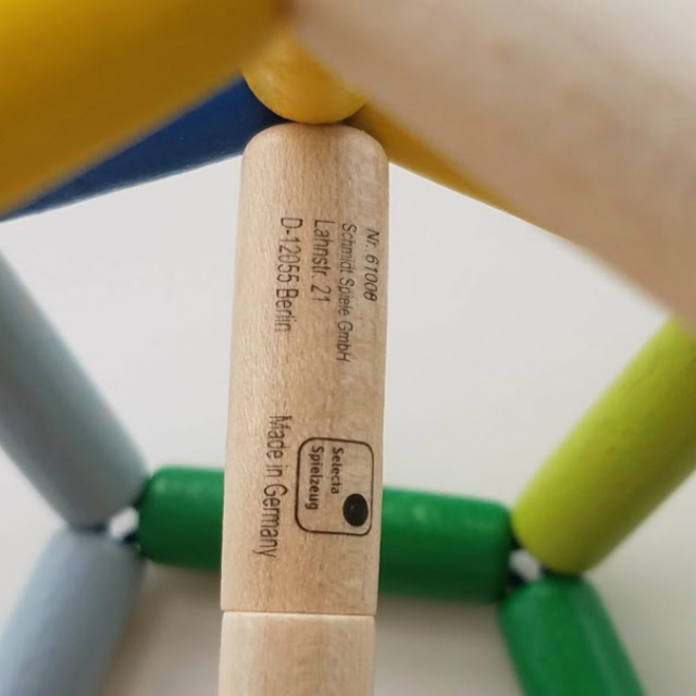 木製 SEボール ラトル がらがら おもちゃ セレクタSelecta se61008