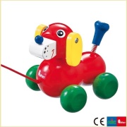いぬのヴァルディ　木のおもちゃ　犬の 引っ張るおもちゃHund Nachziehtiere dog pulltoy