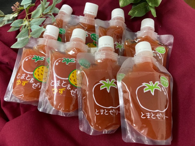 ◆送料無料◆とまとゼリー・とまと＆ゆずゼリーセット８個入り（簡易包装）手軽に食べられるベジタブルスイーツ！