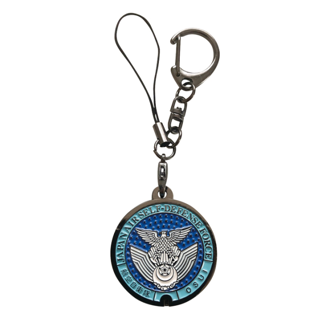 新品公式官給　航空自衛隊　マンホール2個セット　金属製　文鎮　飾り皿 shimofusa_plate_mae.jpg