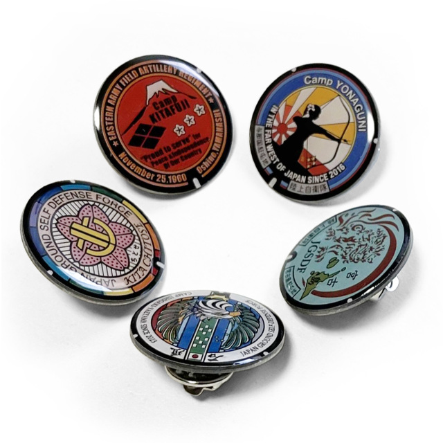 ご当地マンホールピンバッジ 陸上自衛隊 JG001～005（石垣・北
