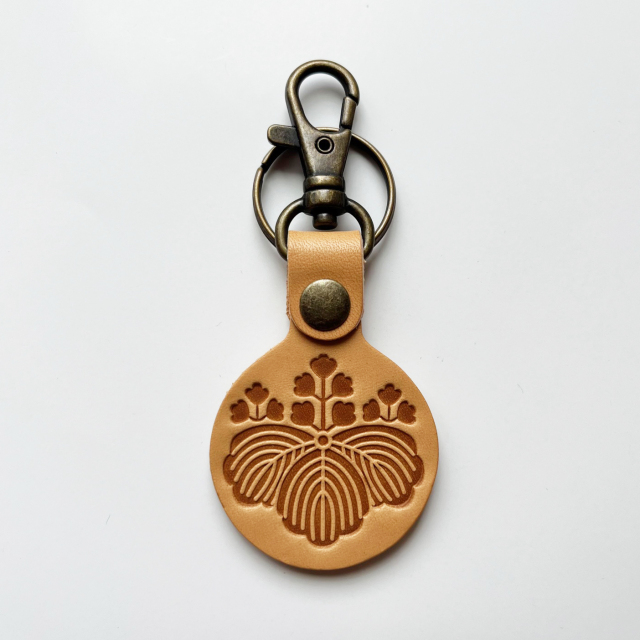 戦国武将 本革キーホルダー 織田信長・徳川家康・豊臣秀吉【メール便可能】