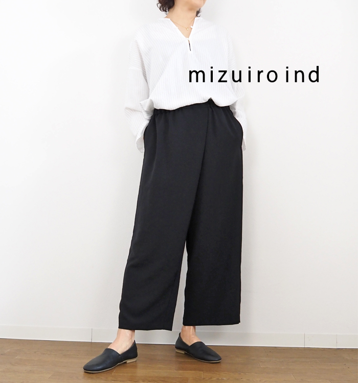 mizuiro ind ミズイロインド ラップライクイージーパンツ レディース