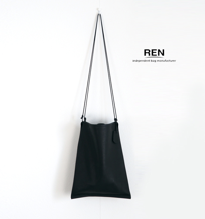 REN レン 本革 フラットショルダーバッグ HALLIE ハリー メンズ レディース 1-30-16232