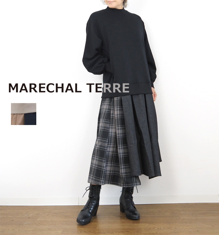 MARECHAL TERRE マルシャルテル 裏毛コンビネーションワンピース