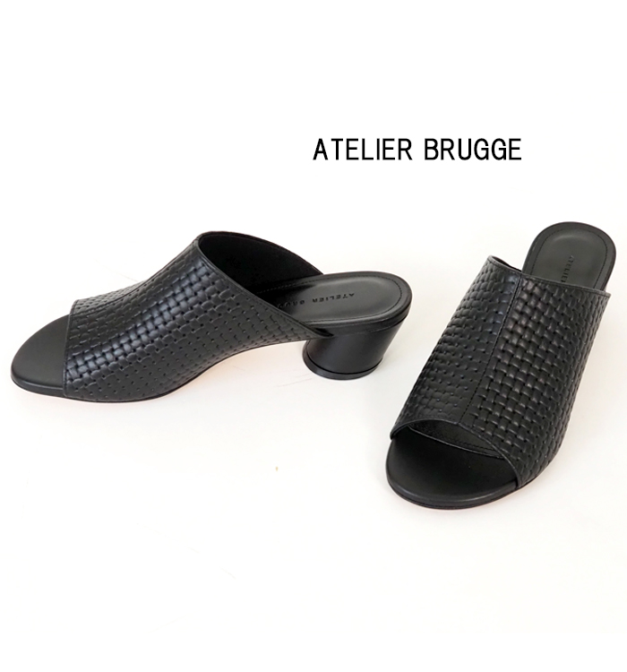 ATELIER BRUGGE アトリエブルージュ ミュールサンダル メッシュレザー