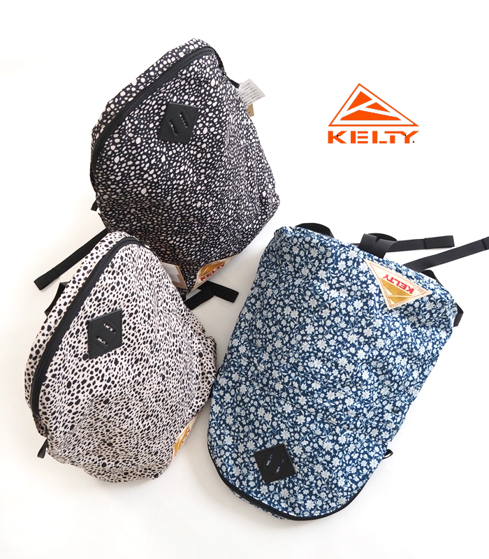 KELTY ケルティ ガールズディパック ダルメシアン・ブルーフラワー柄 デジタルプリント