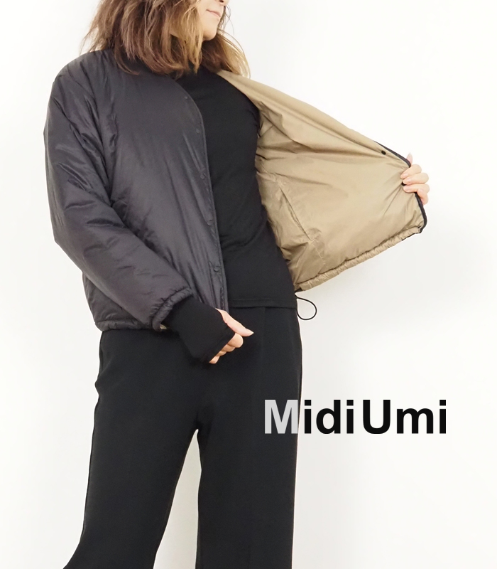 MidiUmi ミディウミ 中綿リバーシブルジャケット ショート丈 レディース