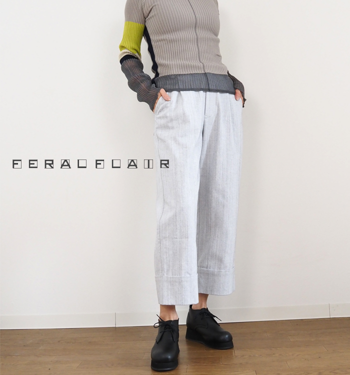 FERAL FLAIR フィラルフレア パンツ シャドーストライプデニム
