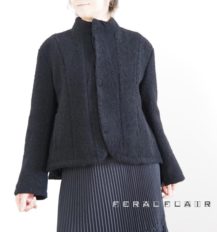 FERAL FLAIR フィラルフレア フレアーヘムジャケット アルパカループツイード