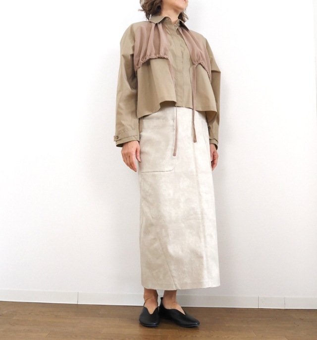 MIDIUMISOLID ミディウミソリッド シャツ トレンチ風長袖シャツ レディース