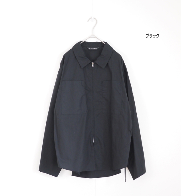 mizuiro ind ミズイロインド ジップシャツ 長袖 レディース