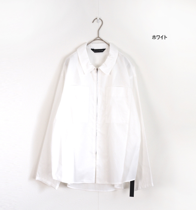 mizuiro ind ミズイロインド ジップシャツ 長袖 レディース