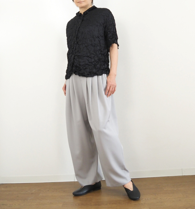 mizuiro ind ミズイロインド ワッシャーハーフスリーブシャツ 1-230158