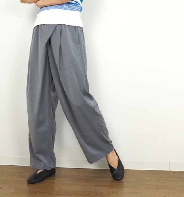 mizuiro ind ミズイロインド ワイドパンツ ラップ風 レディース