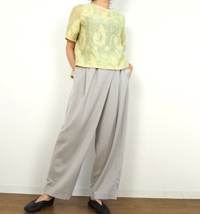 mizuiro ind ミズイロインド ワイドパンツ ラップ風 レディース