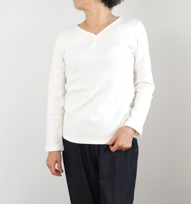 MidiUmi ミディウミ ヘンリーネックプルオーバー レディース