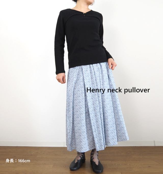 MidiUmi ミディウミ ヘンリーネックプルオーバー レディース