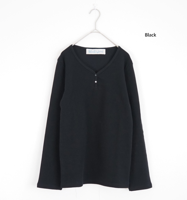 MidiUmi ミディウミ ヘンリーネックプルオーバー レディース