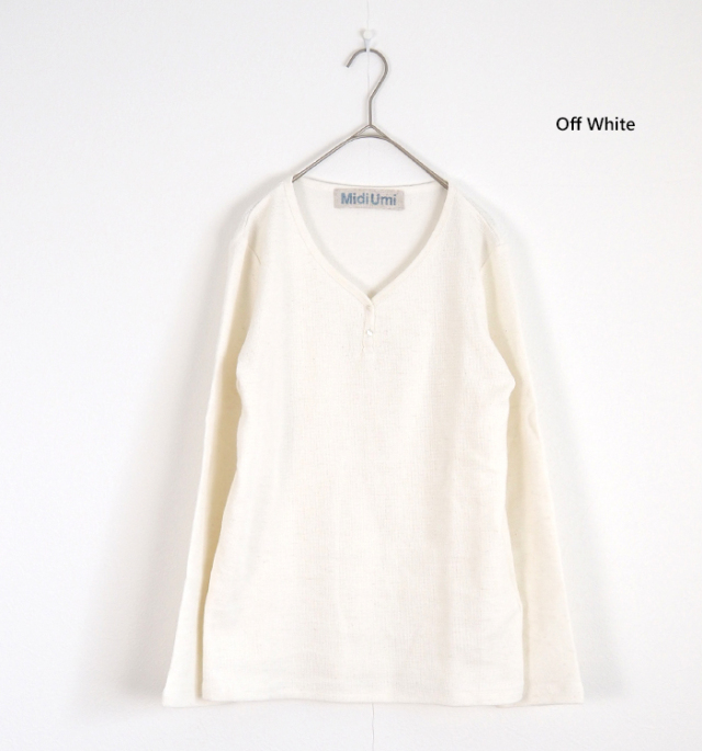 MidiUmi ミディウミ ヘンリーネックプルオーバー レディース
