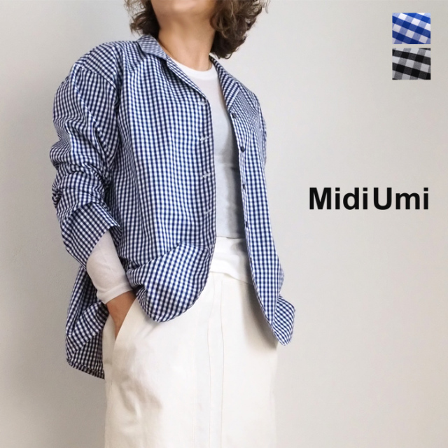 Fadge掲載 Midiumi ミディウミ ギンガムチェックシャツジャケット