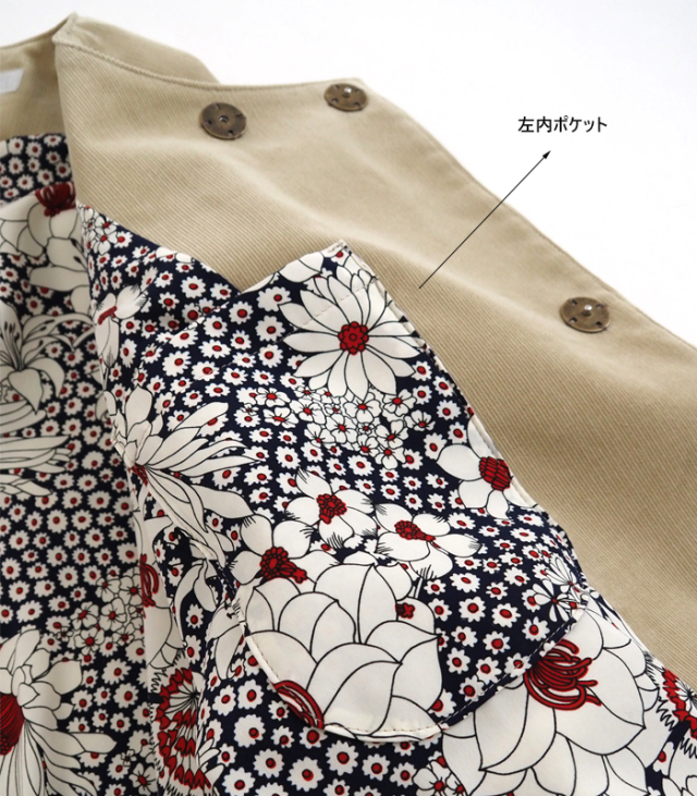 SYNANOGUES 53 シナノーグ コート コーデュロイ ノーカラー レディース