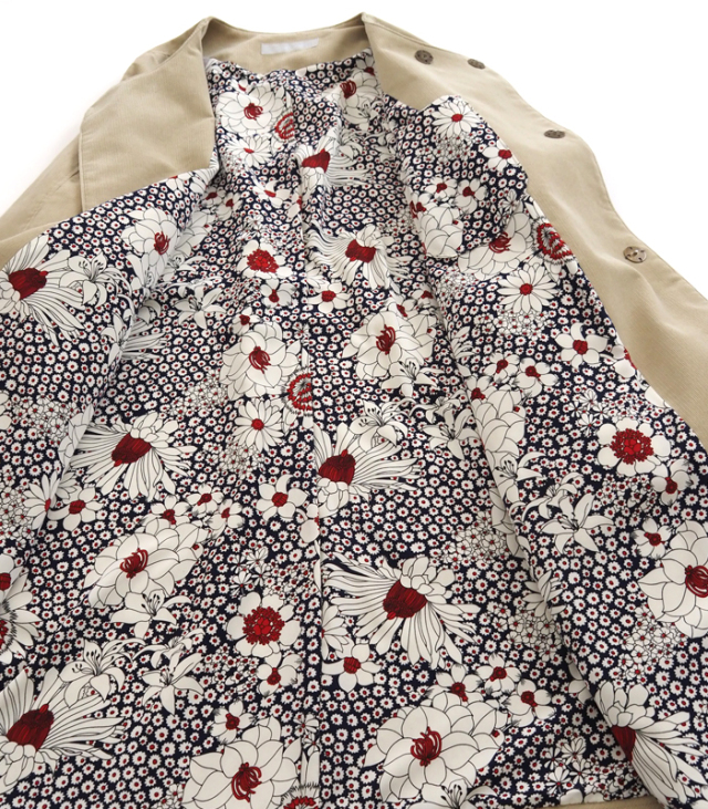 SYNANOGUES 53 シナノーグ コート コーデュロイ ノーカラー レディース