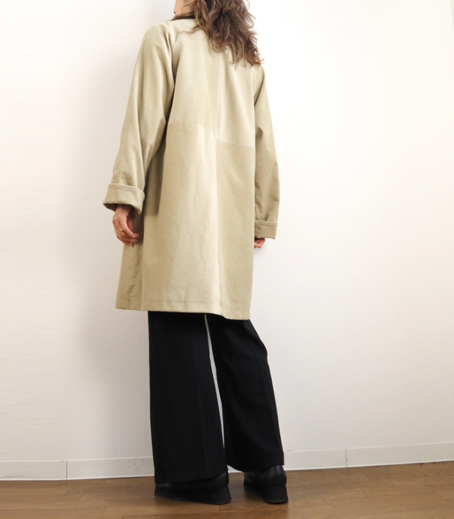 SYNANOGUES 53 シナノーグ コート コーデュロイ ノーカラー レディース