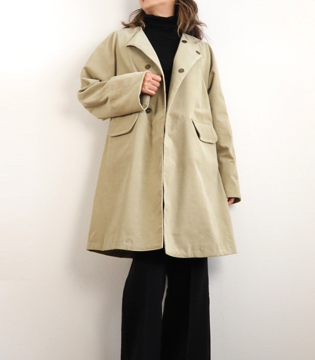 SYNANOGUES 53 シナノーグ コート コーデュロイ ノーカラー レディース