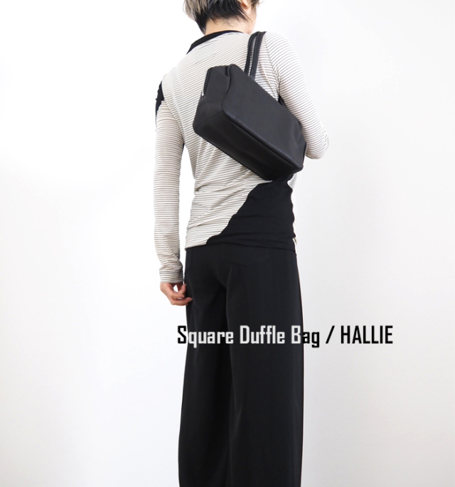 REN レン 本革バッグ スクエアダッフルXS｜HALLIE ハリー ピッグスキン