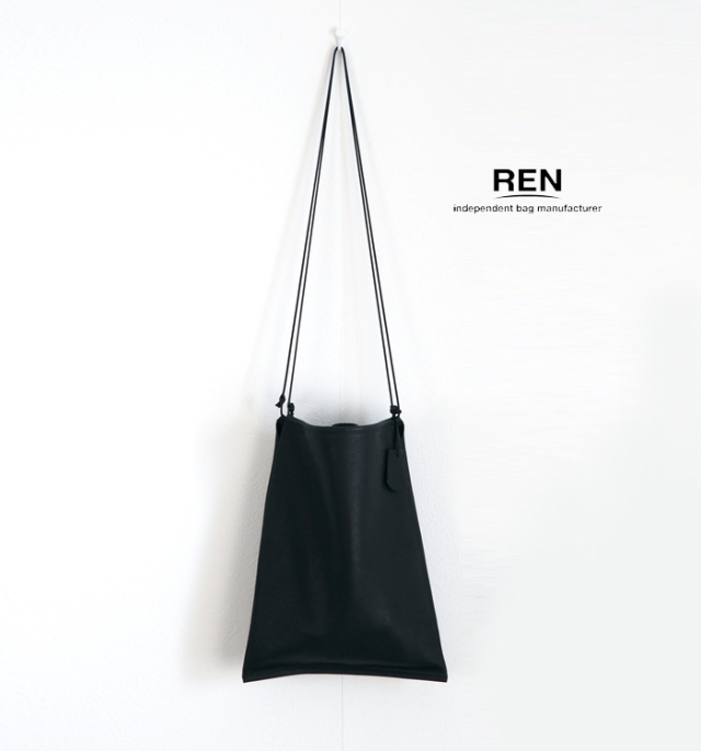 REN レン 本革 フラットショルダーバッグ HALLIE ハリー メンズ