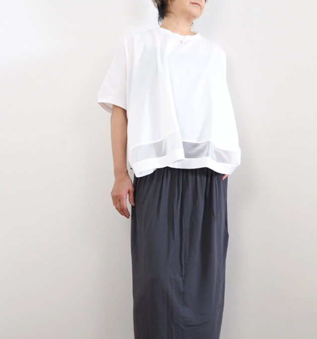 mizuiro ind ミズイロインド メッシュヘムワイドプルオーバー 