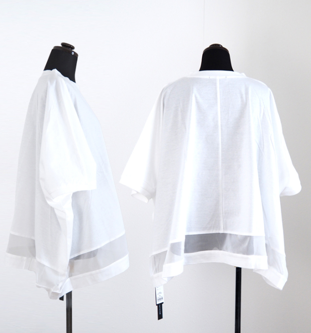 mizuiro ind ミズイロインド メッシュヘムワイドプルオーバー 