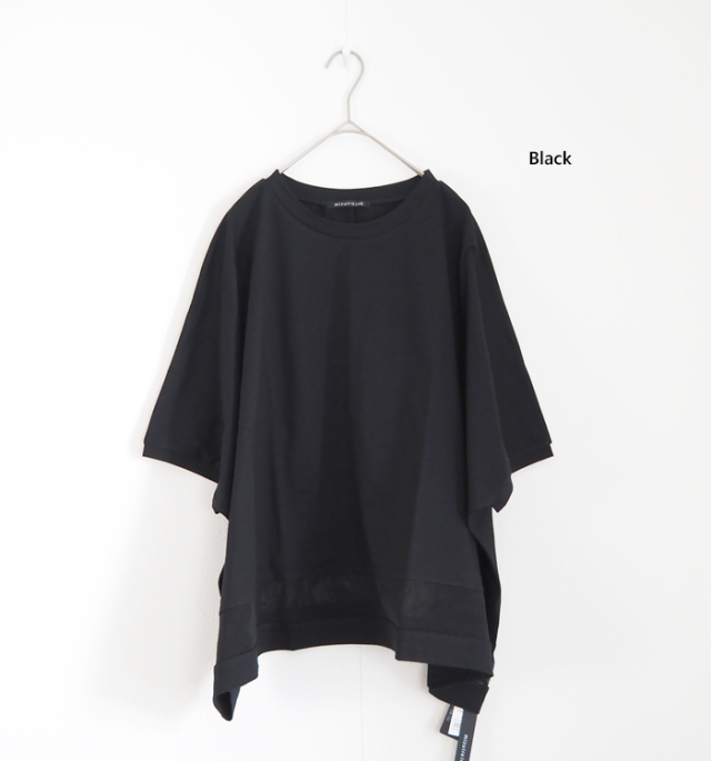 mizuiro ind ミズイロインド ワイドTシャツ メッシュヘム プルオーバー 