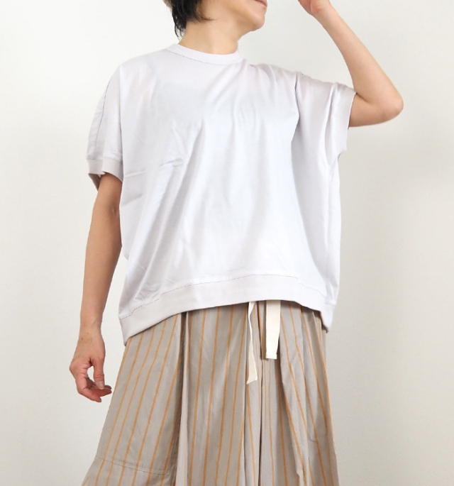 MidiUmi ミディウミ コクーンプルオーバー 半袖Tシャツ