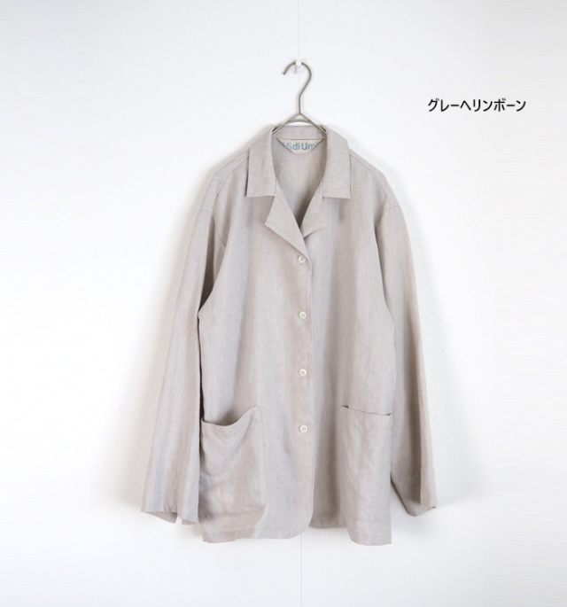 MidiUmi ミディウミ ノーザンリネンシャツジャケット レディース