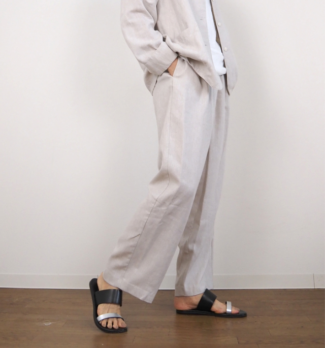 MidiUmi ミディウミ ノーザンリネンラップパンツ レディース