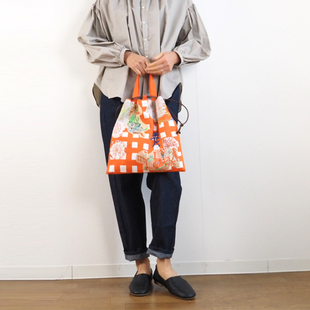 TOMOOバッグ TOMOO DESIGNS トモオデザインズ フリルトートバッグ 布製
