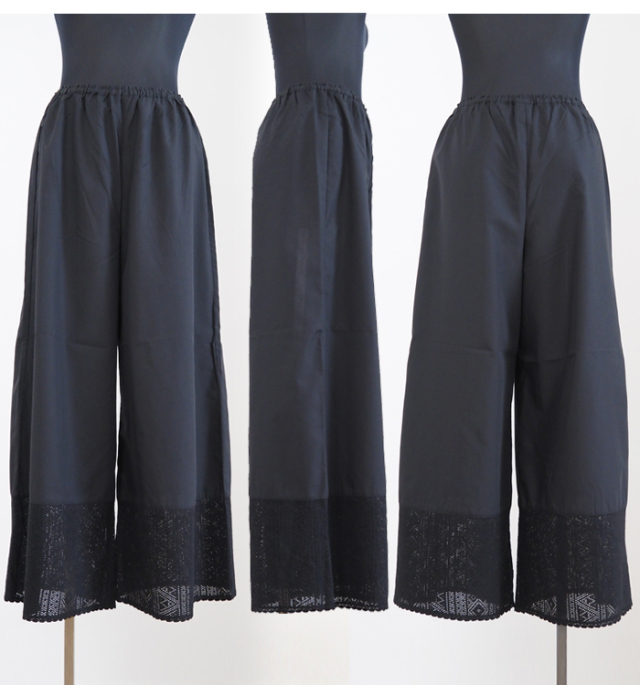 PONT DE CHALONS ポンデシャロン レースワイドペチコートパンツ レディース