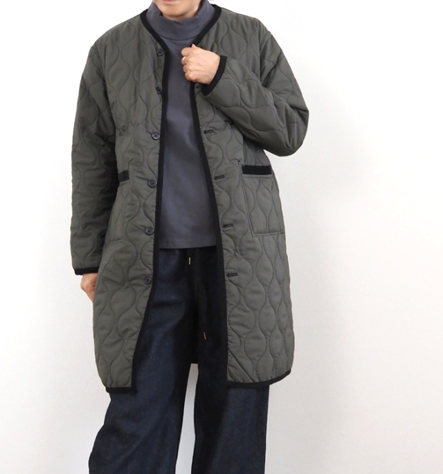 PONT DE CHALONS ポンデシャロン 洗えるキルティングリバーシブルコート レディース