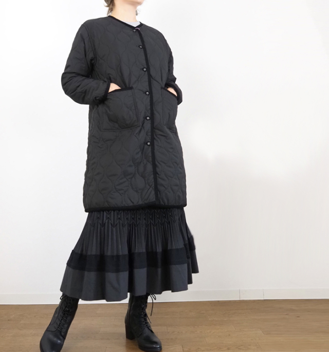 PONT DE CHALONS ポンデシャロン 洗えるキルティングリバーシブルコート レディース