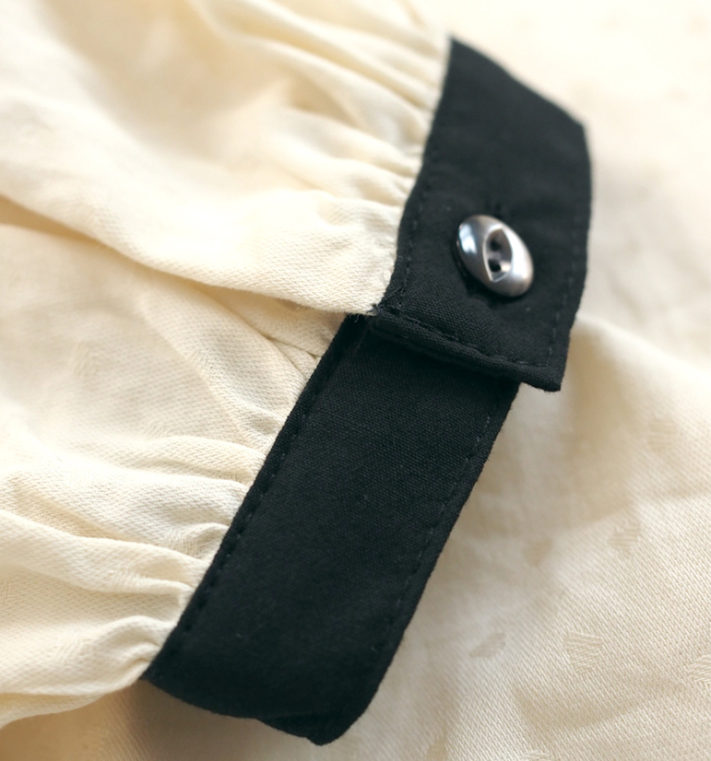 PONT DE CHALONS ポンデシャロン ミックスボタンブラウス レディース