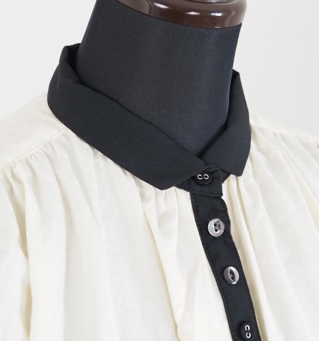 PONT DE CHALONS ポンデシャロン ミックスボタンブラウス レディース