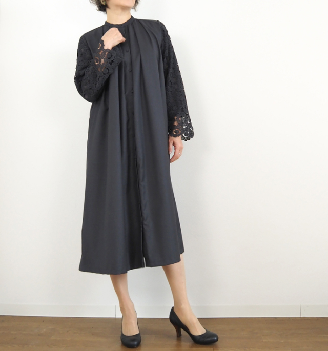 PONT DE CHALONS ポンデシャロン レース袖オケージョンワンピース レディース