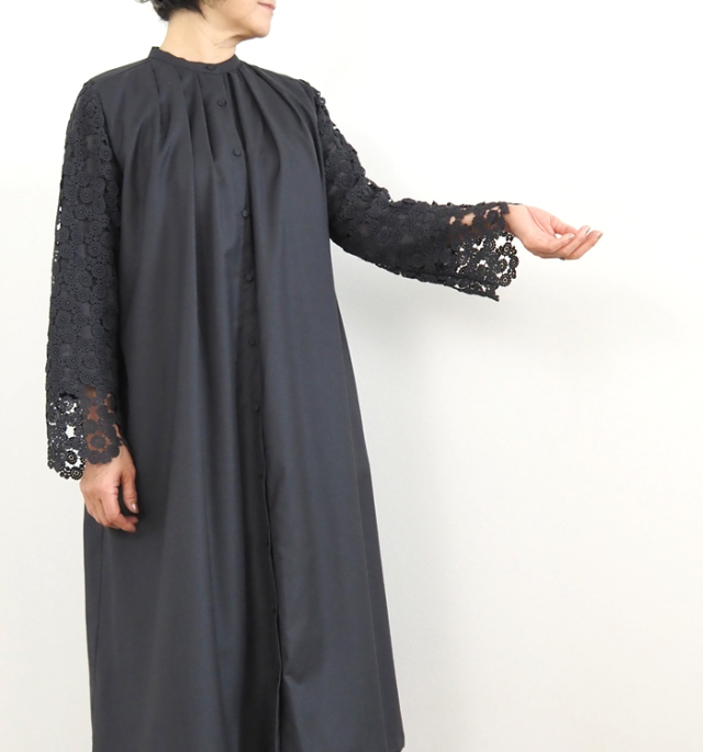 PONT DE CHALONS ポンデシャロン レース袖オケージョンワンピース レディース