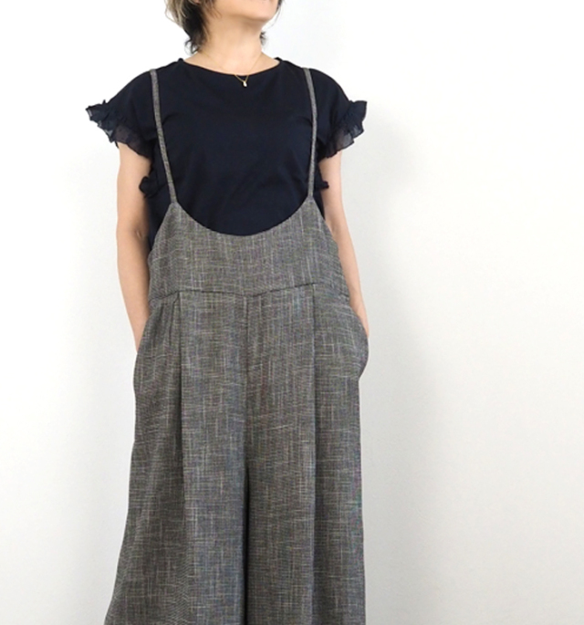 PONT DE CHALONS ポンデシャロン カットソーTシャツ コンビフリル袖プルオーバー